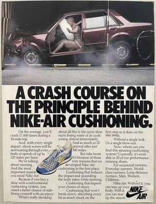 Nike Ad         A CRASH COURSE ON THE PRINCIPLE BEHIND NIKE-AIR CUSHIONING     2