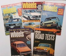 5 X WHEELS MAGAZINES 1970 XW Falcon GT Valiant Pacer Holden Ford Capri Bathurst 