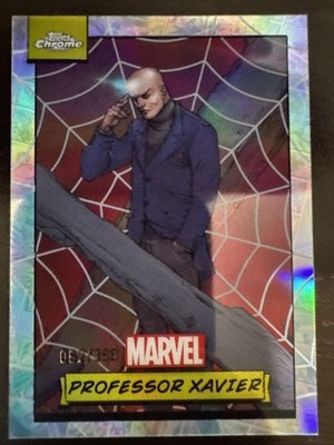 2024 Topps Chrome Marvel Professor Xavier Spiderweb Refractor #/399