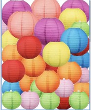 33 Pcs Colorful Paper Lanterns, Multi-Color Chinese or Japanese Hanging Paper...