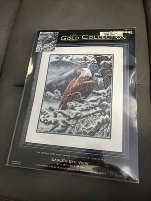 NEW DIMENSIONS GOLD COLLECTION EAGLES EYE VIEW COUNTED CROSS STITCH KIT #35117 