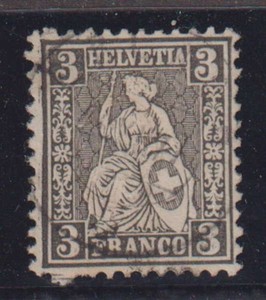 E7693: Switzerland #42 Used, VF, Sound; CV $160