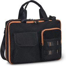 Tactical Bible Cover for Men, Double Layer Large Bible Case Church Bag with Mult