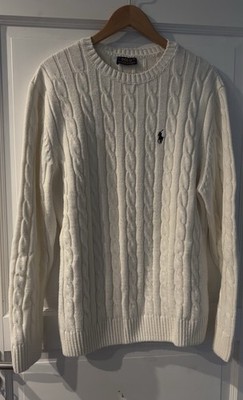 Ralph Lauren Strickpullover Weiß Größe XL/XXL Wie Neu