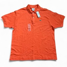 Lacoste Pique Polo Size 6 Large NWT Orange Spring Summer Casual Preppy