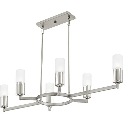 Quoizel CRZ648 Cruz 6 Light 48"W Linear Chandelier - Nickel - Picture 9 of 12