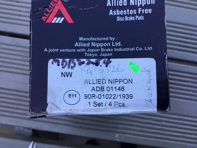 ALLIED NIPPON FRONT BRAKE PADS FIT CITROEN C2 C3 1.4 1.6 ADB01146