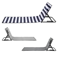 Strandmatte Beach Lehne Faltbar Mit Kissen StrandLiege Verstellbar Campingliege