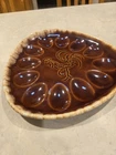 Vintage HULL Oven Proof BROWN DRIP Ceramic Pottery  Rooster Deviled Egg Plate