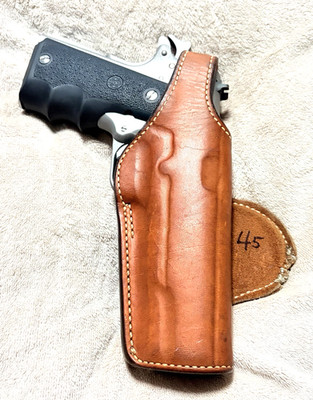 BIANCHI BROWN PADDLE 58L HOLSTER - RH COLT GOVERNMENT 1911 .45 AUTO HANDGUN