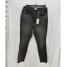 NWT Good American Good Curve Frayed High Waisted Crop Skinny Jeans Gray 6 / 28