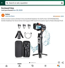 Hohem iSteadyPro 3 Axis Gimbal Stabilizer for GoPro Action Camera - Black