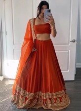 STEPNSHOP PARTY WEAR GEORGETTE WITH SEQUENCE ZARI WORK LEHENGA CHOLI 22710