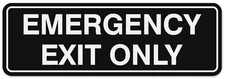 Standard Emergency Exit Only Sign - Easy Installation | Durable Wall or Door ...