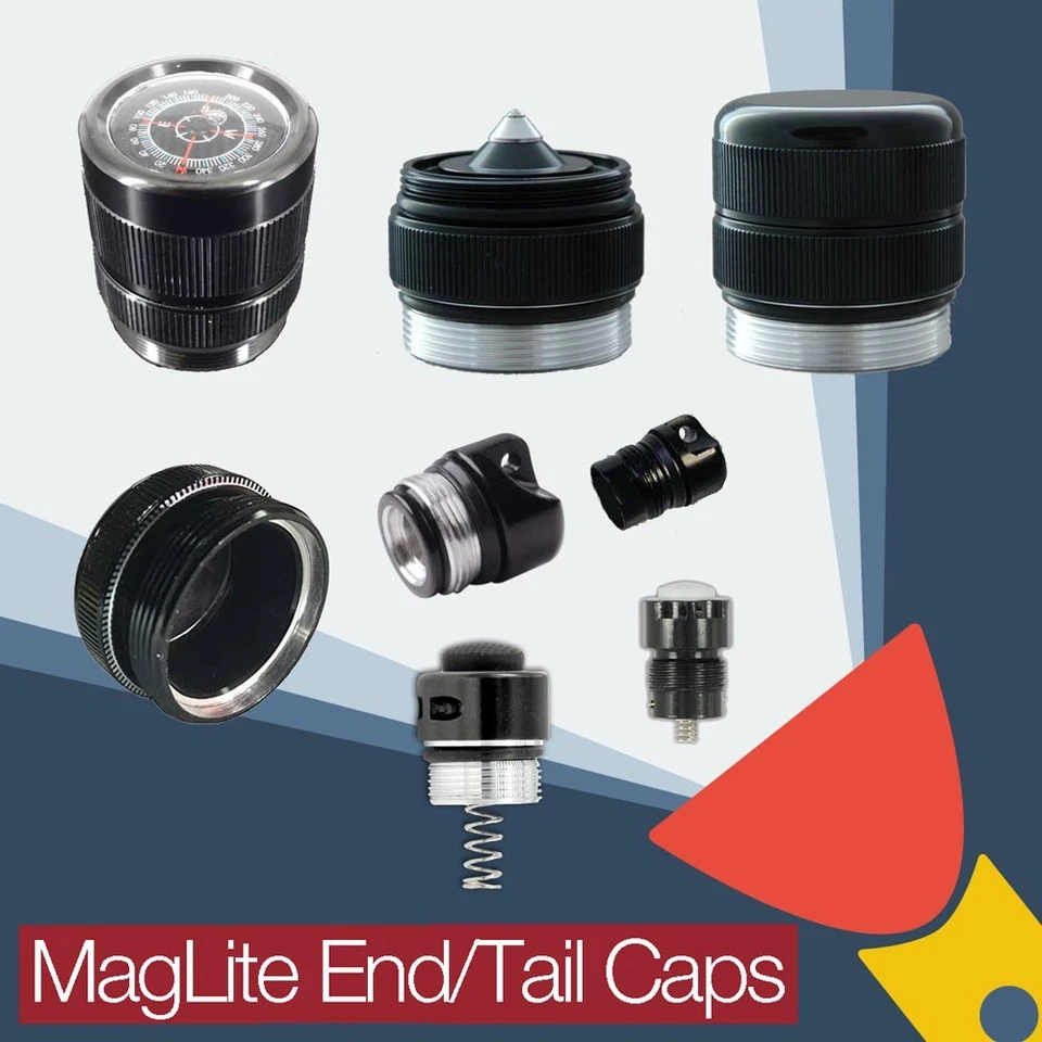 MAG-LITE MagLite End/Tail Cap D C AA AAA ML300L Glass Breaker Compass Push Button