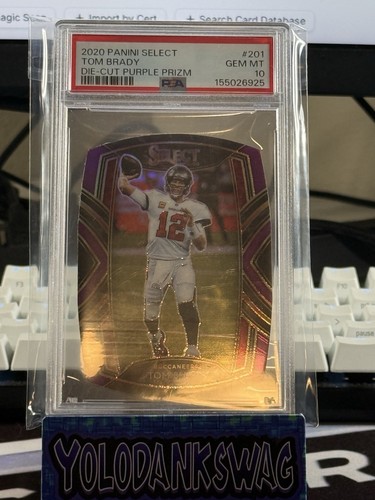 2020 Panini Select Tom Brady Die-Cut Purple Prizm PSA 10 Buccaneer Tom SB!!