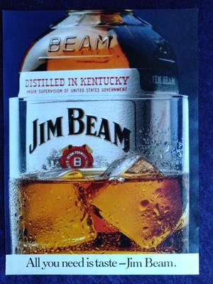 Jim Beam Whiskey  , originale Werbung aus 1987