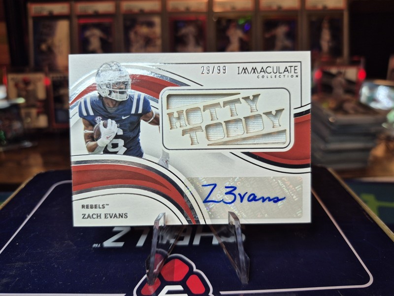 Zach Evans 2023 Immaculate Collegiate Auto /99 Ole Miss