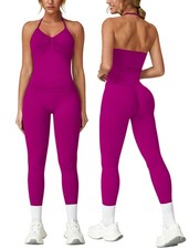 Workout Sets for Seamless High Waist Scrunch Butt Lifting Gym Leggings Longli...