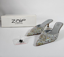 Zaif Unze by Shalimar Schuhe mit silbernem Absatz und Pailletten L6947, Größe UK 6, EU 39