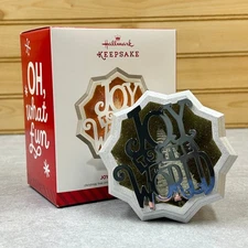 Hallmark Keepsake Joy Is The World Christmas Tree Ornament 3.75in Light Inserted