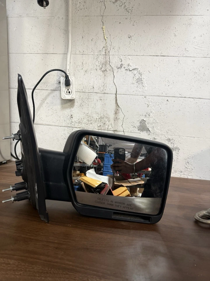 Mirror For 2011-2014 Ford F-150 Right Side Manual Folding Textured Black - Image 4 of 4