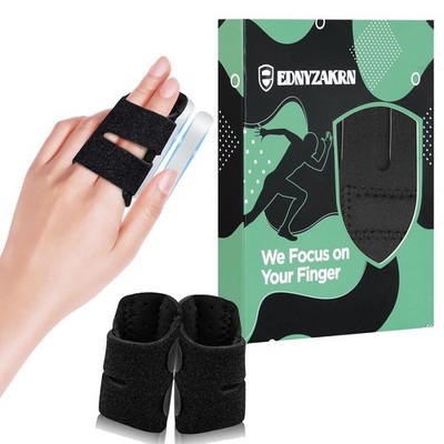 2 Pcs Trigger Finger Splint with 2 Metal Bars for double fingers, Finger Brac...