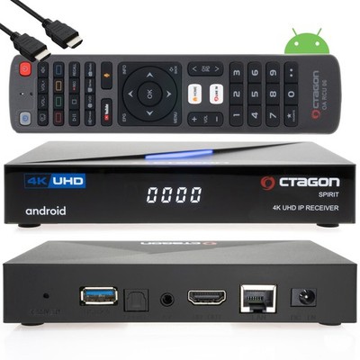   Octagon Spirit 4K UHD HDR10+ Smart Android TV OTT IP Media-Streaming-Box  