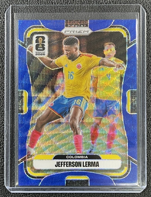 JEFFERSON LERMA 2026 PANINI PRIZM WORLD CUP #190 BLUE WAVE 23/55 COLOMBIA