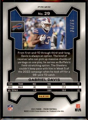 2023 Panini Prizm #29 Gabriel Davis Green Scope #/75