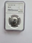 SILVER  1966 P MS67  SMS KENNEDY HALF DOLLAR GRADED NGC 50C P MINT 40% AG COIN