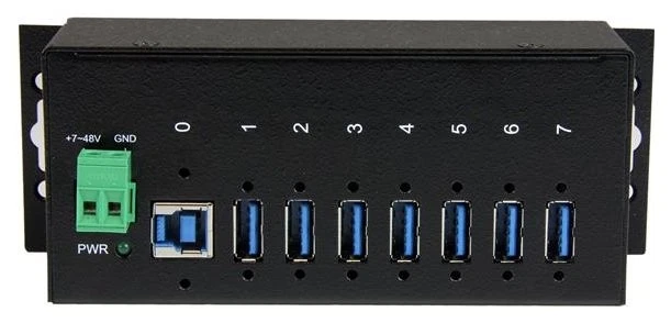 Startech.Com Hub USB 3.0 Industriale Black 7 porte ST7300USBME - Immagine 3 di 4