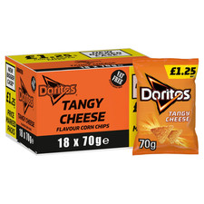 Doritos crisps Tangy Cheese Tortilla Chips Crisps 70g Case of 18