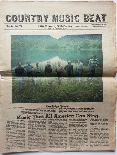 "Country Music Beat" Newspaper, Fall 1975 issue, "From Wheeling With Feeling"... - 第 1/10 張圖片