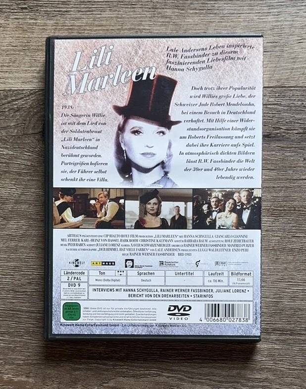 Lili Marleen (DVD, Director’s Cut) Rainer Werner Fassbinder, Hanna Schygulla OOP - Image 3 of 3