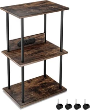 Mobile 3-Tier Printer Cart with USB Charging Port – Easy Twist-On Assembly, Lock