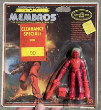 Vintage Mego Micronauts 1979 Alien Membros Mint On Card MOC Clear Brain Sealed