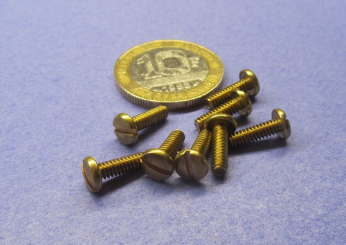 Binding Head Slotted Machine Screw Brass, 4-40 x 3/8" Length 100 Pcs - Picture 1 of 12