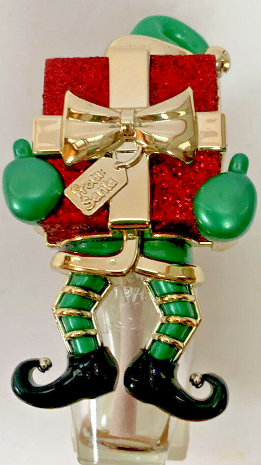 Bath and Body Works Elf with Gift Wallflower Plug In Unit Christmas Present-image