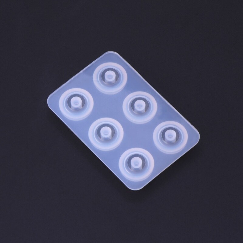 Round Rhombus DIY Epoxy Resin Mold for Jewelry Making Fine Silicone Bead Craft Tool  