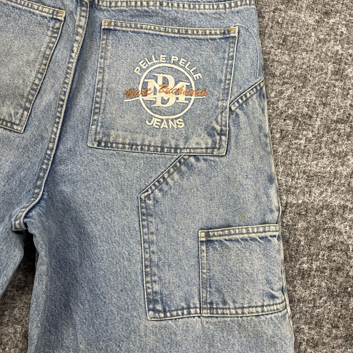 Pelle Pelle Jeans Mens 38 Blue Denim Y2K Baggy Skater Hip Pelle Pelle Jeans Mens 38 Blue Denim Y2K Baggy Skater Hip