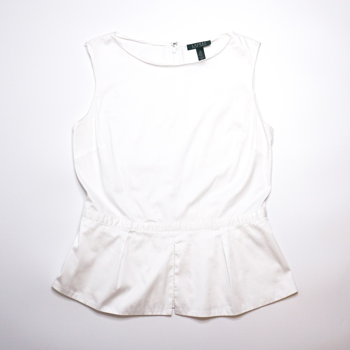ladies white peplum top