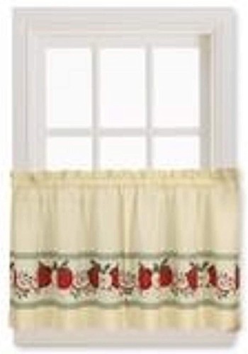 Cortinas Para La Cocina Juego De 3 Niveles Ventana Color Marfil 56 X 24 Pulgadas - Picture 4 of 12
