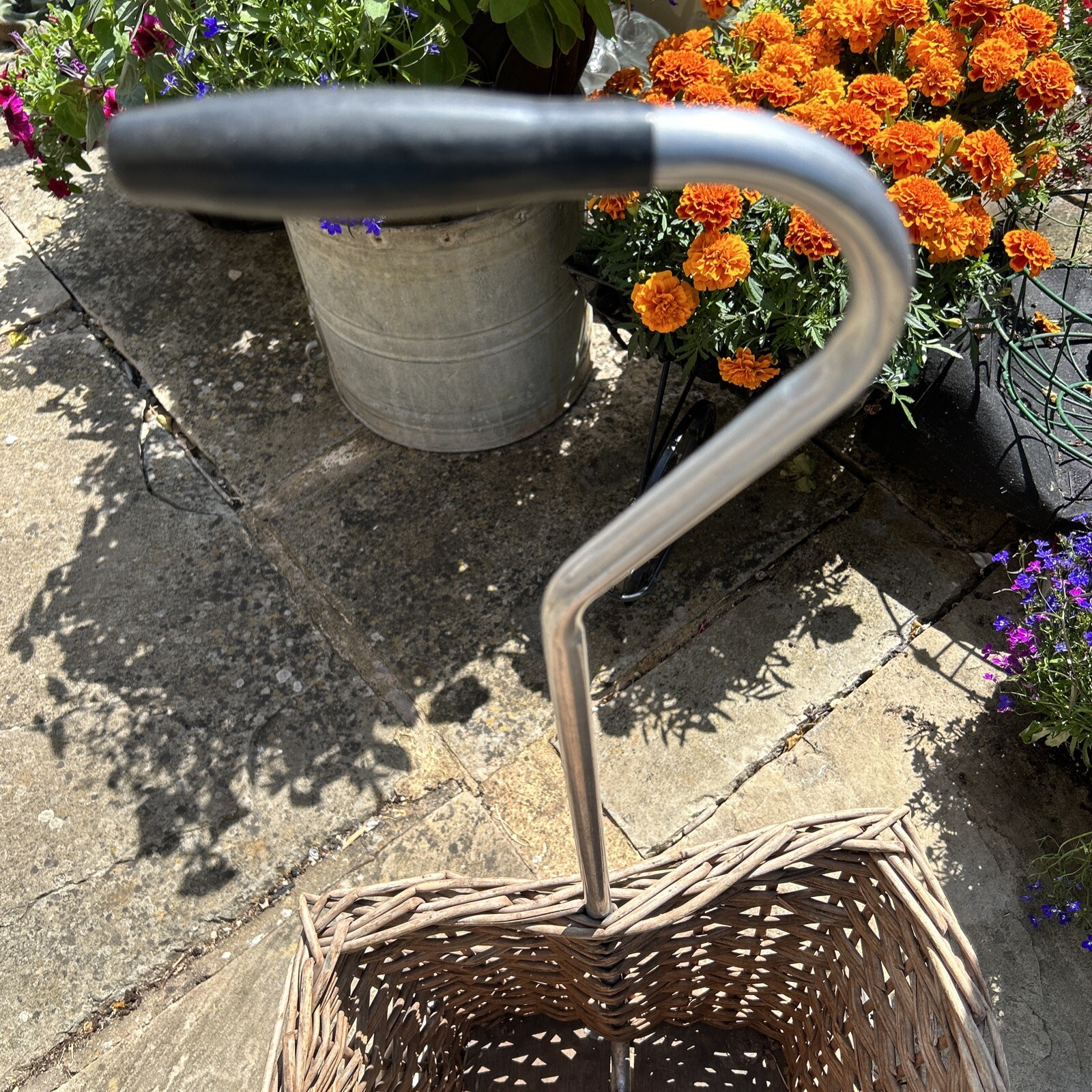 Original Vintage Wicker Shopping Basket, Trolley eBay