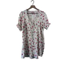 Show me your mumu Ellen white and pink floral boho mini dress small