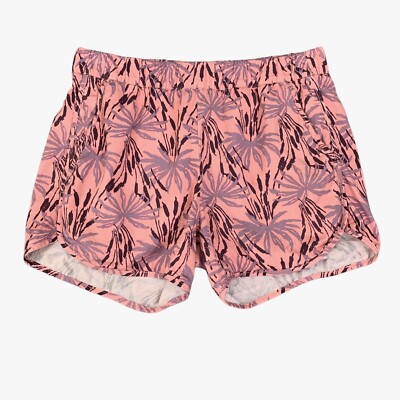 Madewell Shorts Womens XXS 2XS Pink Purple Pull On Oasis Palms Pockets Summer