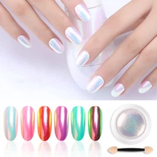 Color Change Neon Aurora Mermaid Nail Arts Glitter Powder Mirror Chrome Pigment