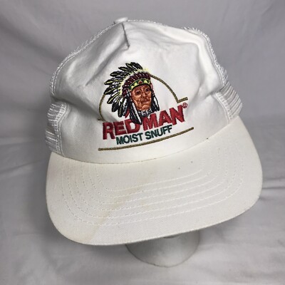 Red Man Truckers Hat Baseball Cap Mesh Redman Indian Chewing Tobacco Chew New 1 Red Man Truckers Hat Baseball Cap Mesh Redman Indian Chewing Tobacco Chew New 1