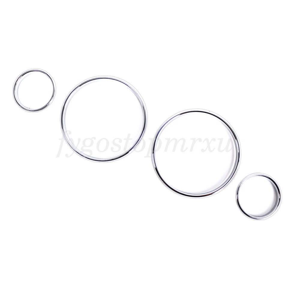 Anillos de esfera de tablero de calibre cromado embellecedor de bisel para BMW E39 M5 5 7 Series E38 E53 X5 Foto 4 de 4