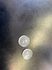 Clear Flat 2 Hole Button 11 Mm Craft Kids 12 Buttons